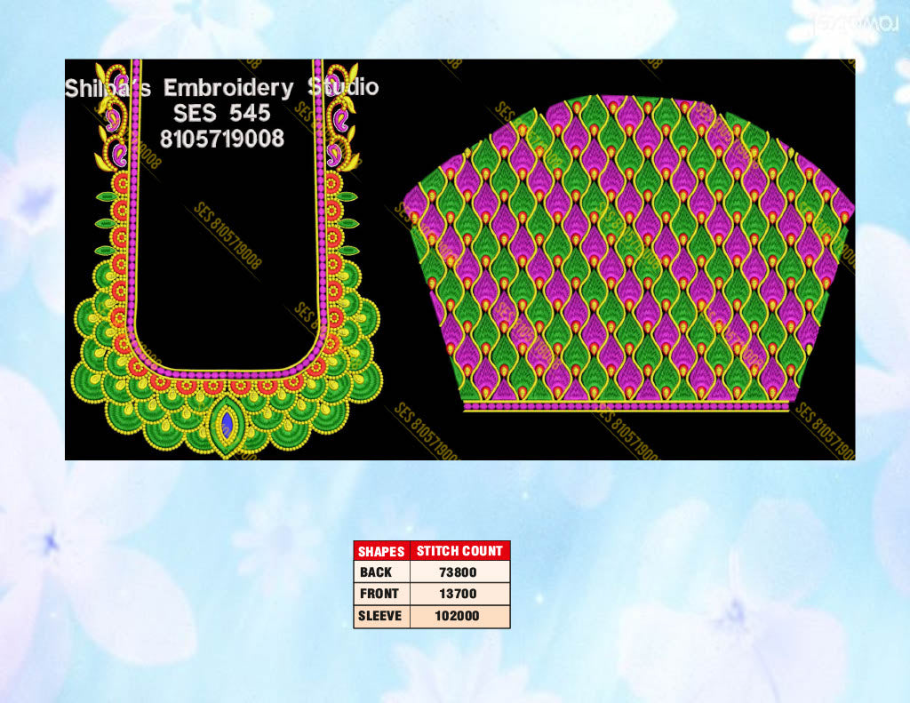 Embroidery Designs 501-600 Series