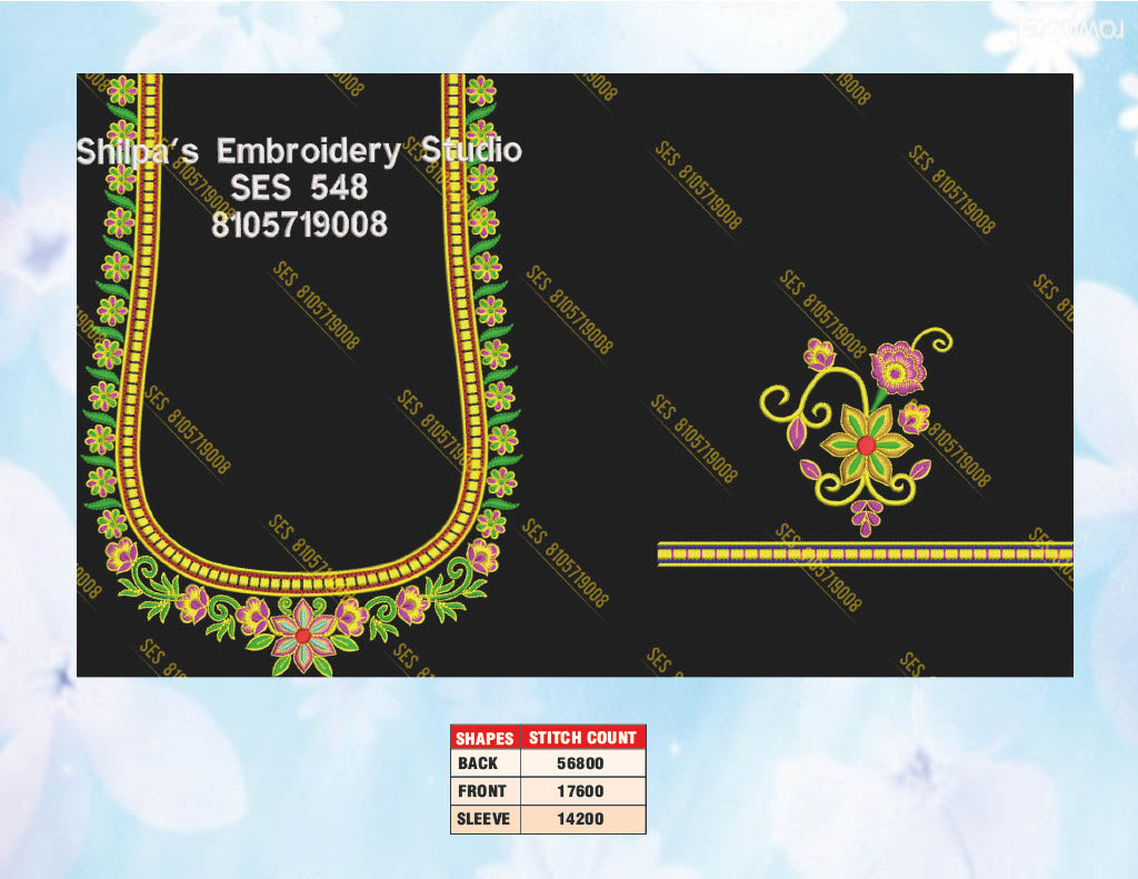 Embroidery Designs 501-600 Series