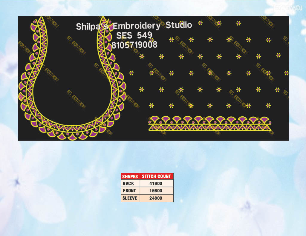 Embroidery Designs 501-600 Series