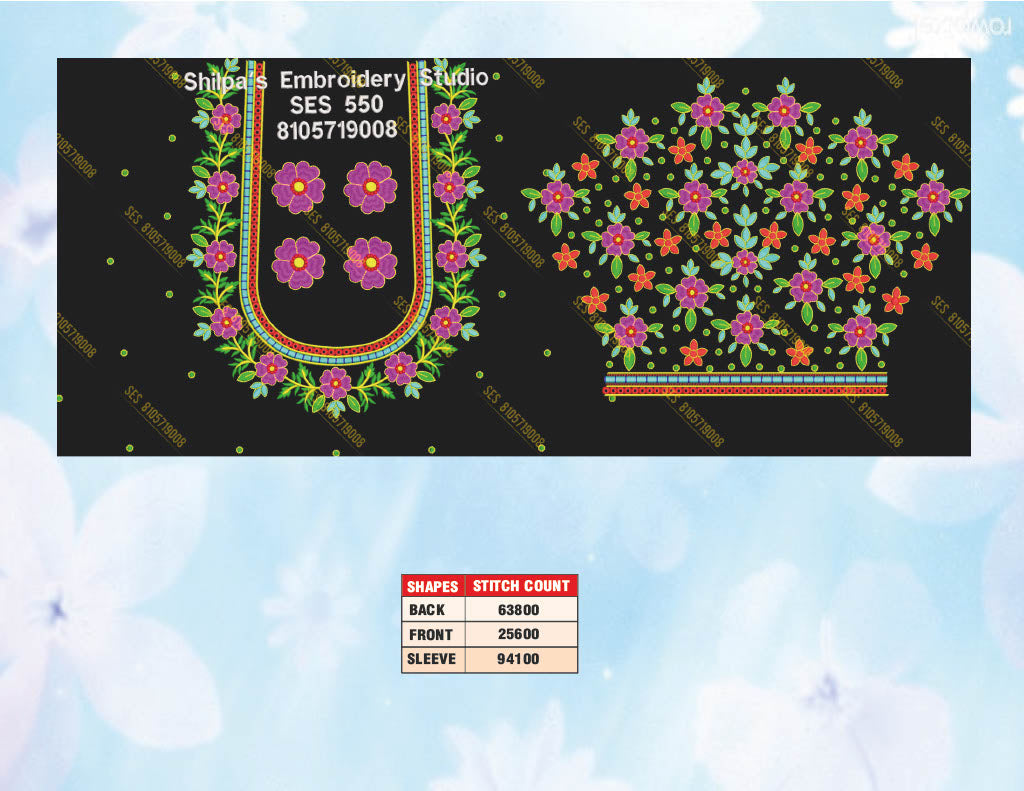 Embroidery Designs 501-600 Series