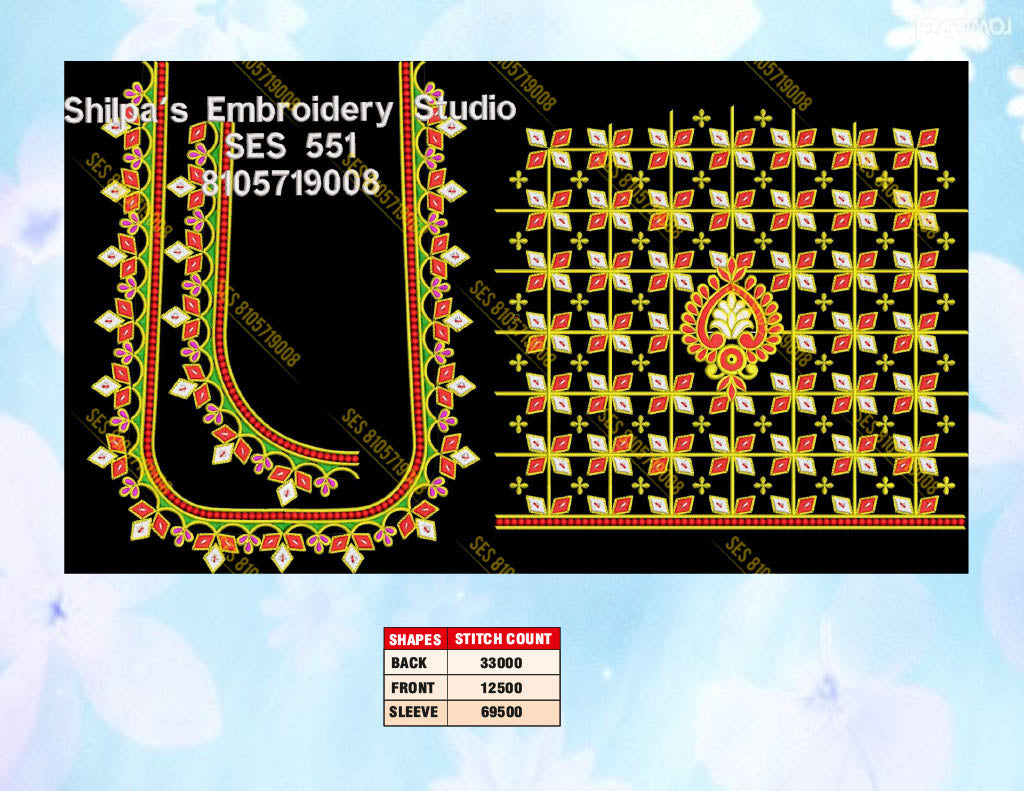 Embroidery Designs 501-600 Series