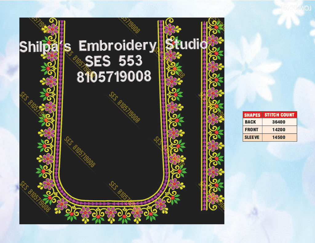 Embroidery Designs 501-600 Series