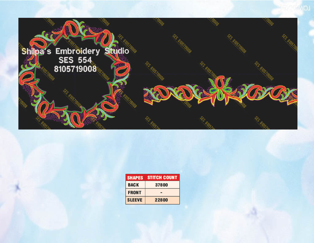 Embroidery Designs 501-600 Series