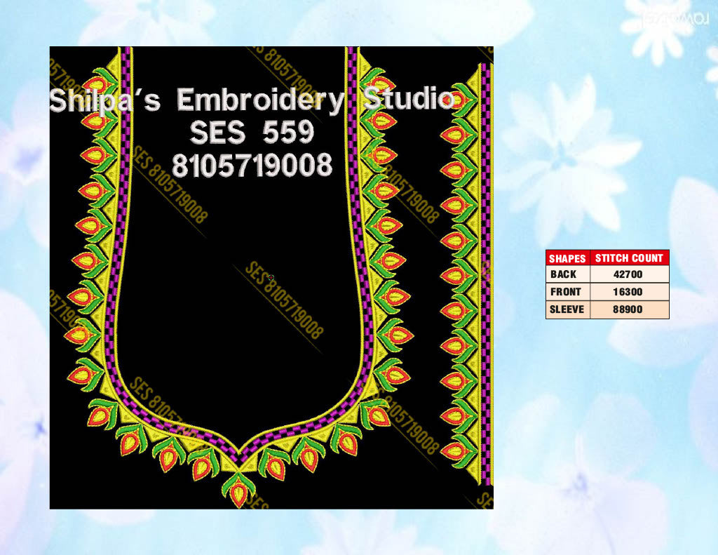 Embroidery Designs 501-600 Series