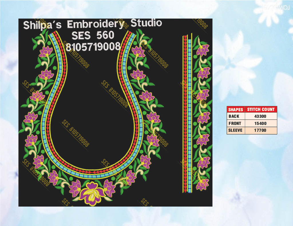 Embroidery Designs 501-600 Series