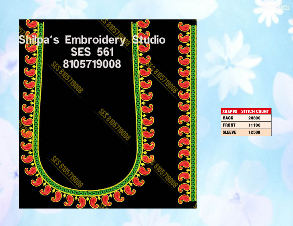 Embroidery Designs 501-600 Series