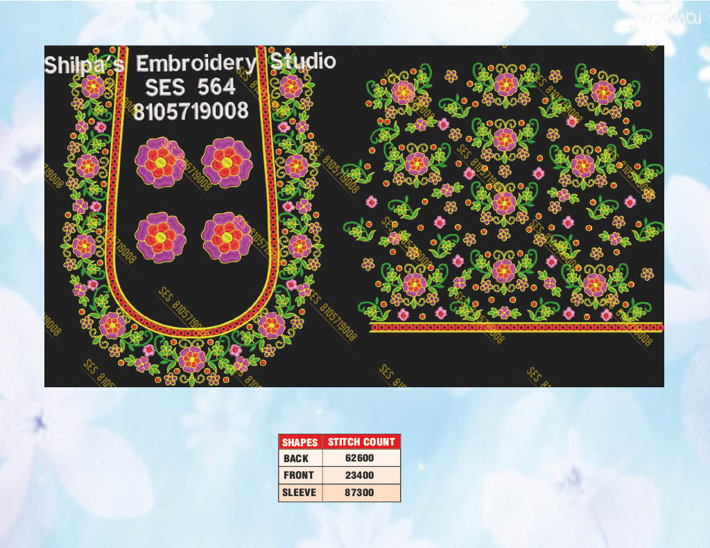 Embroidery Designs 501-600 Series