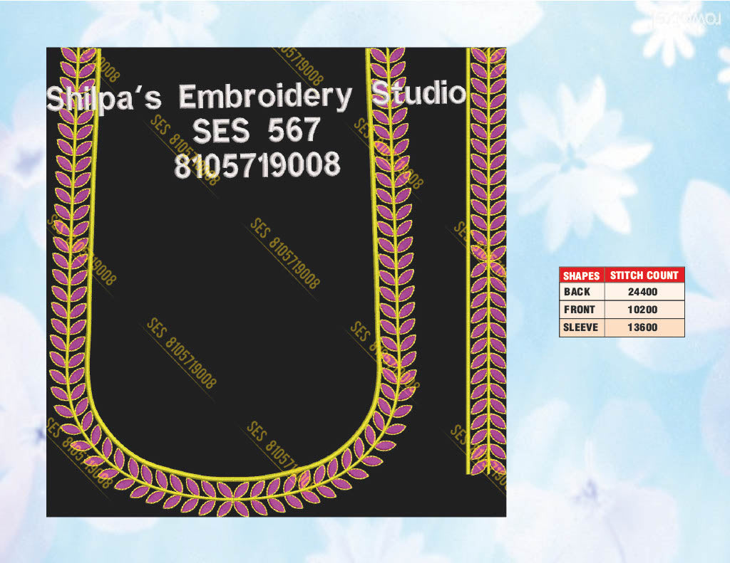 Embroidery Designs 501-600 Series