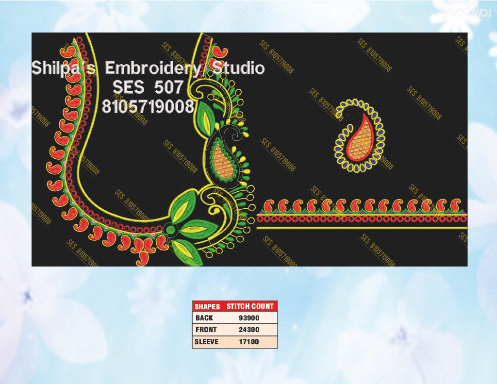 Embroidery Designs 501-600 Series