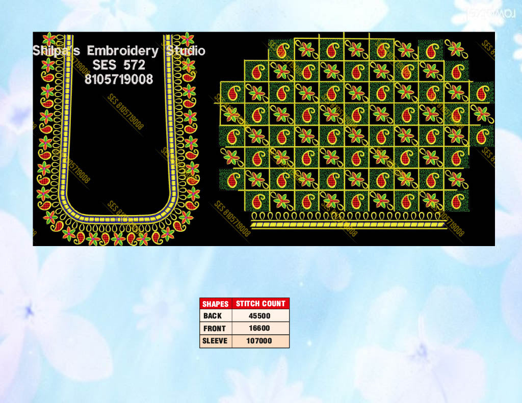 Embroidery Designs 501-600 Series