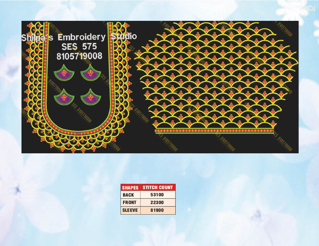 Embroidery Designs 501-600 Series