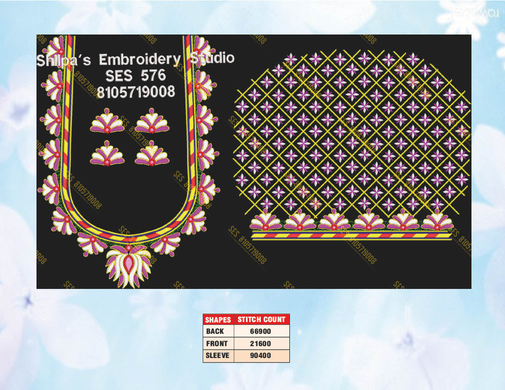 Embroidery Designs 501-600 Series