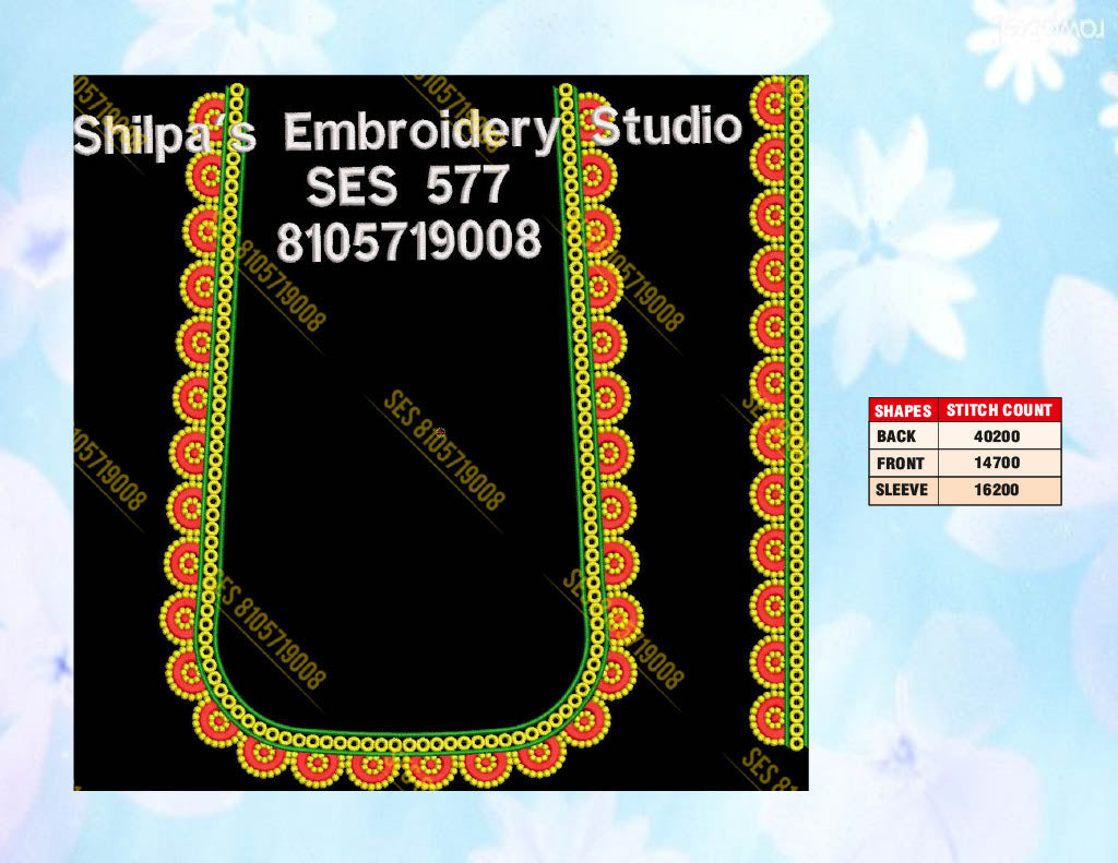Embroidery Designs 501-600 Series