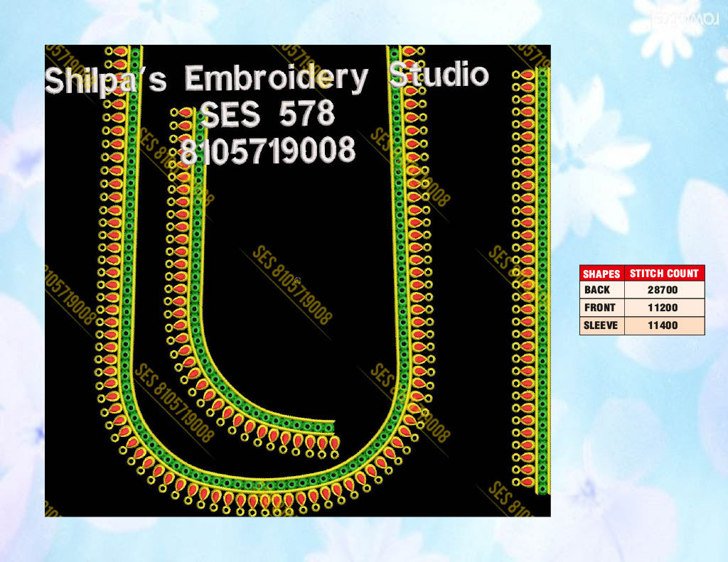 Embroidery Designs 501-600 Series