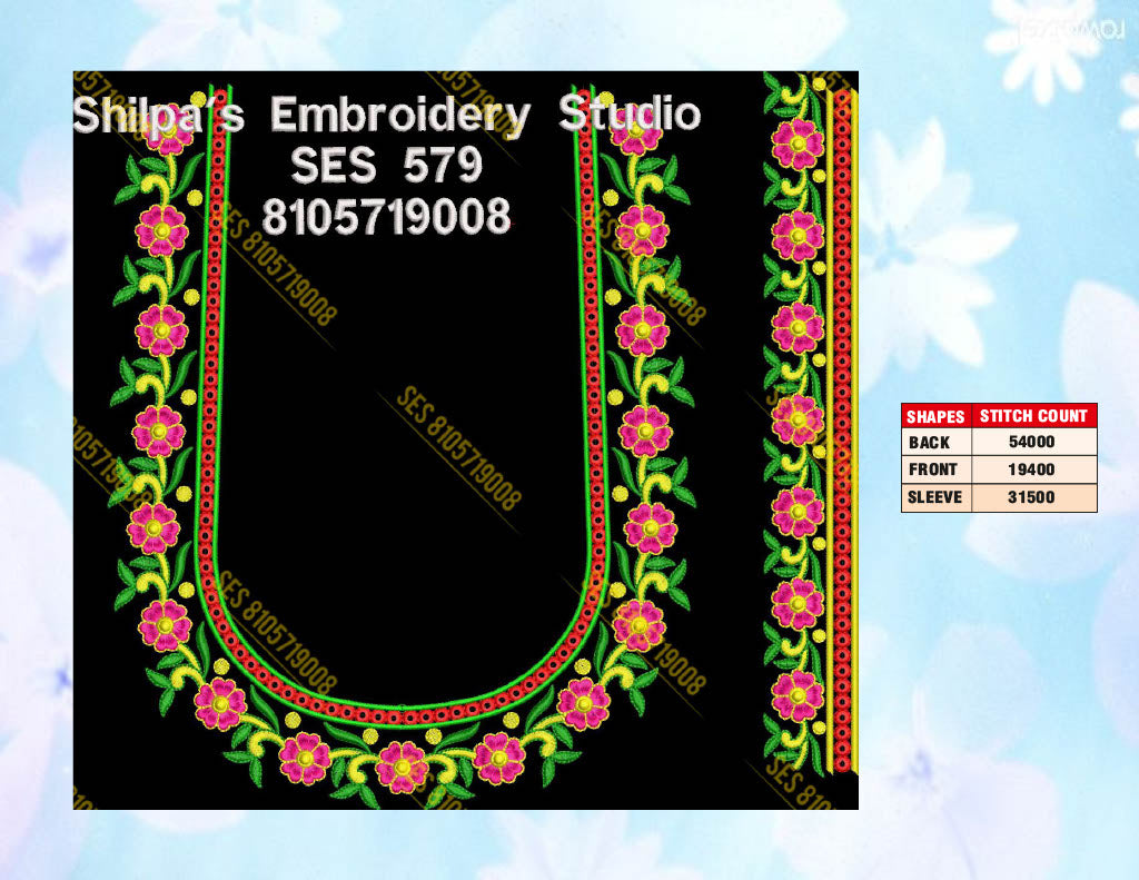 Embroidery Designs 501-600 Series