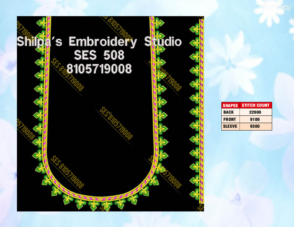 Embroidery Designs 501-600 Series
