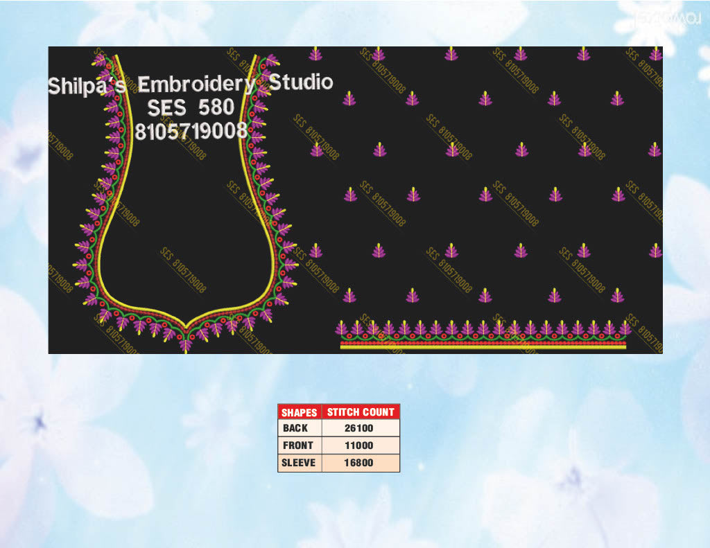 Embroidery Designs 501-600 Series