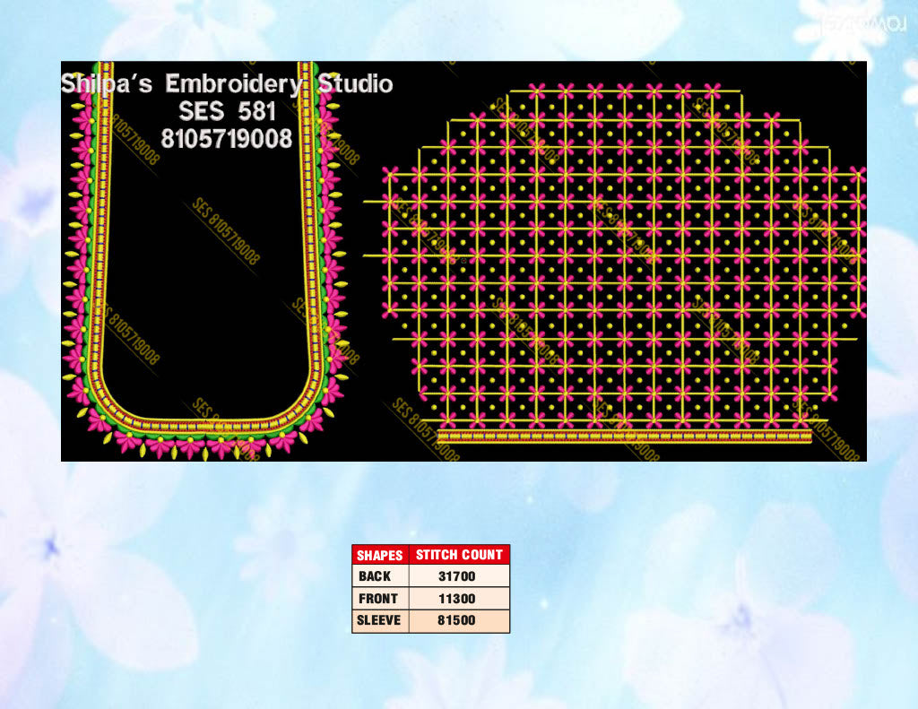 Embroidery Designs 501-600 Series