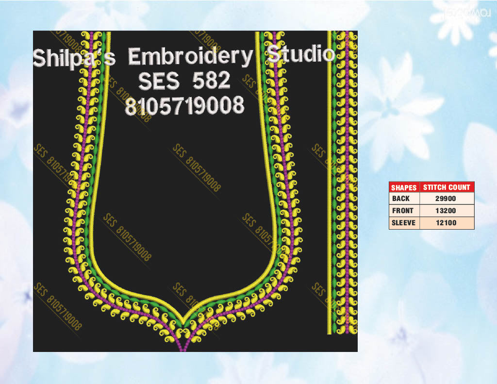 Embroidery Designs 501-600 Series