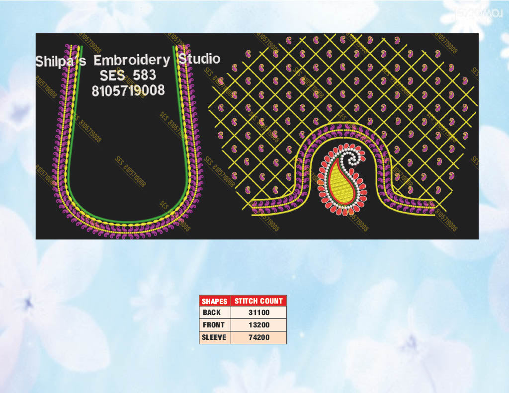 Embroidery Designs 501-600 Series