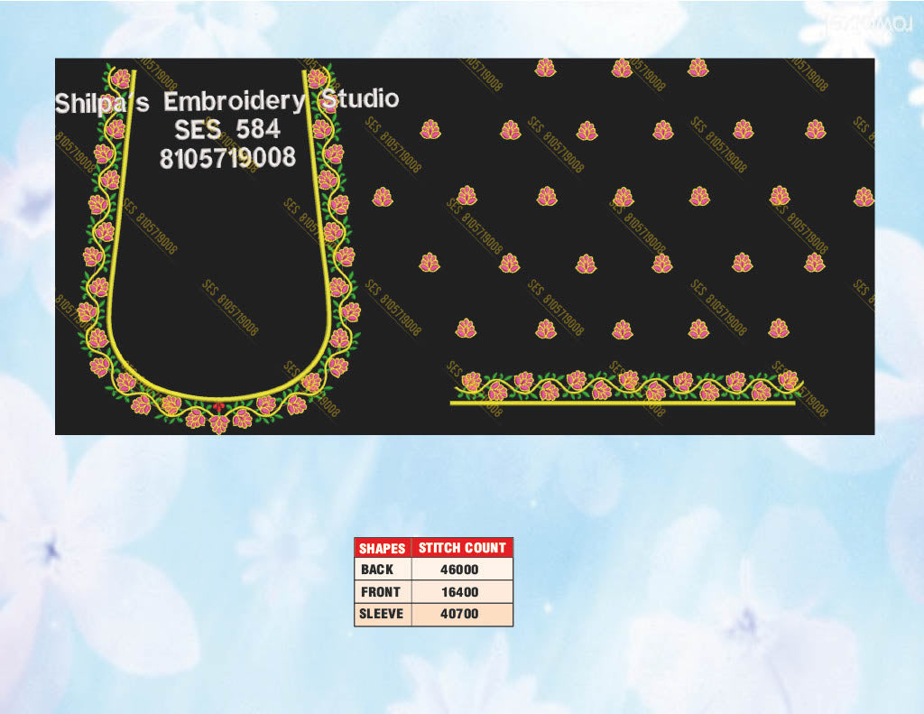 Embroidery Designs 501-600 Series
