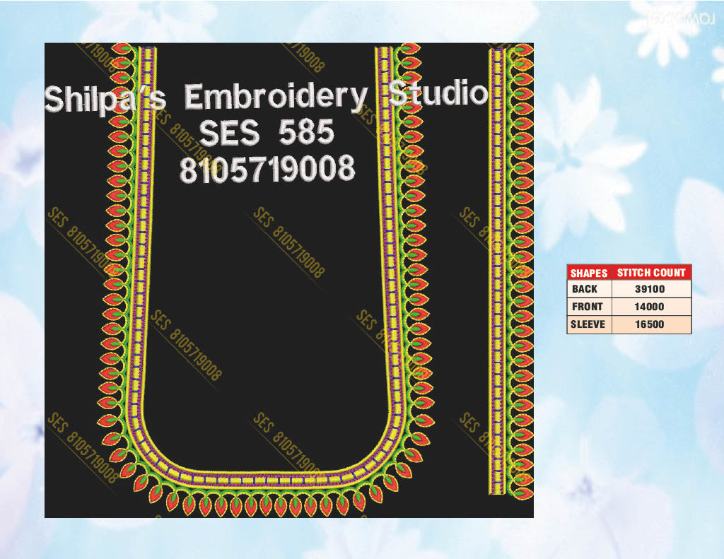 Embroidery Designs 501-600 Series