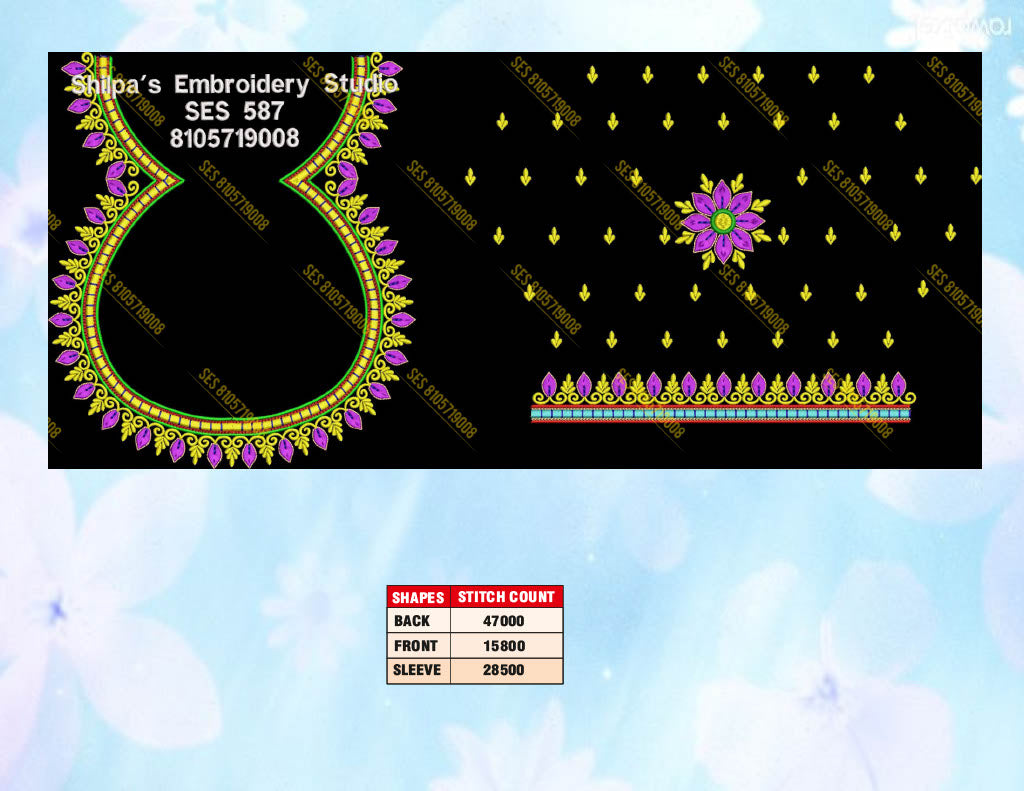 Embroidery Designs 501-600 Series