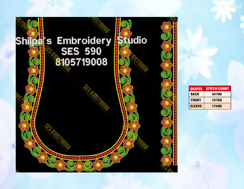Embroidery Designs 501-600 Series