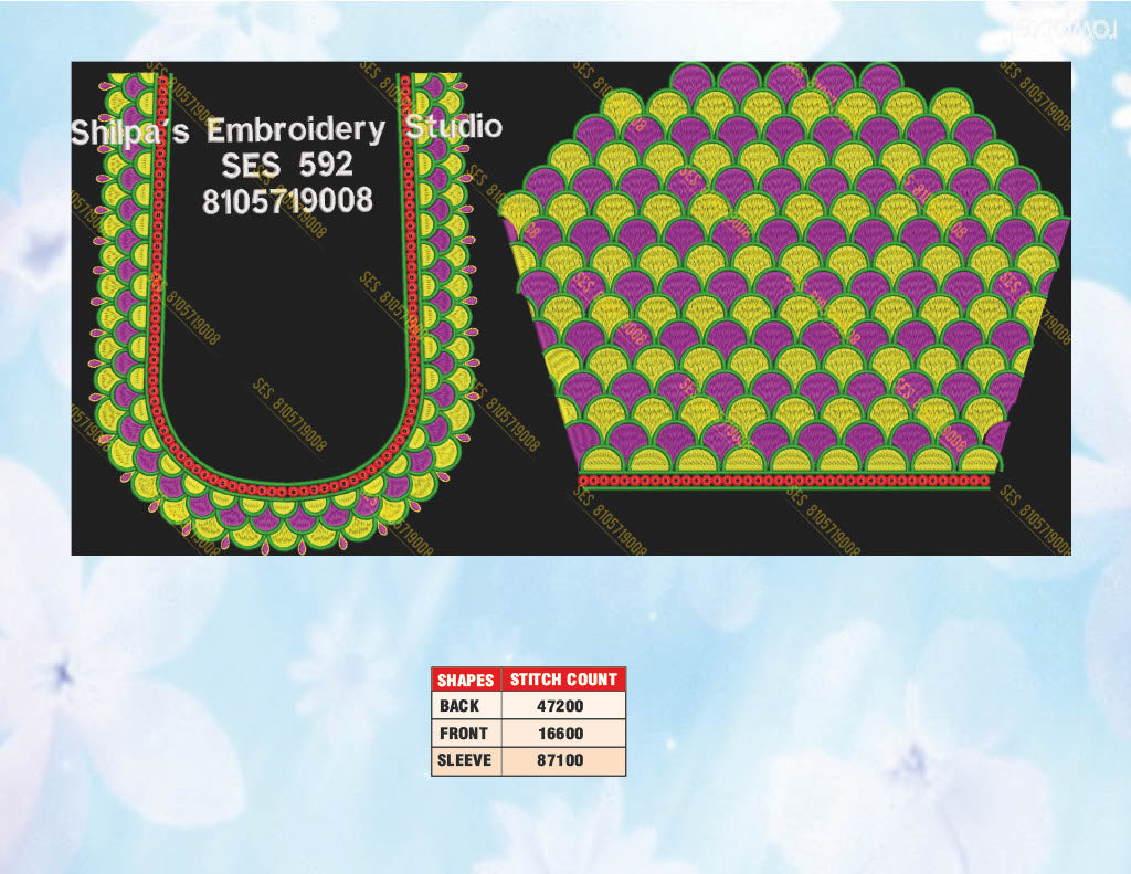 Embroidery Designs 501-600 Series