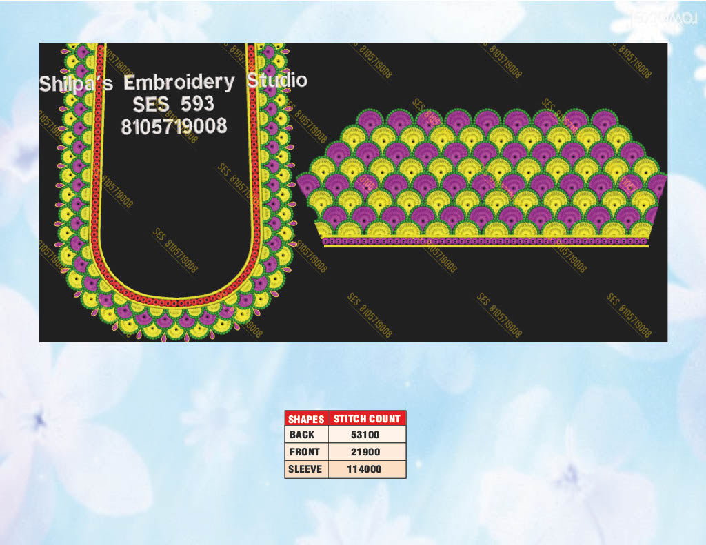 Embroidery Designs 501-600 Series