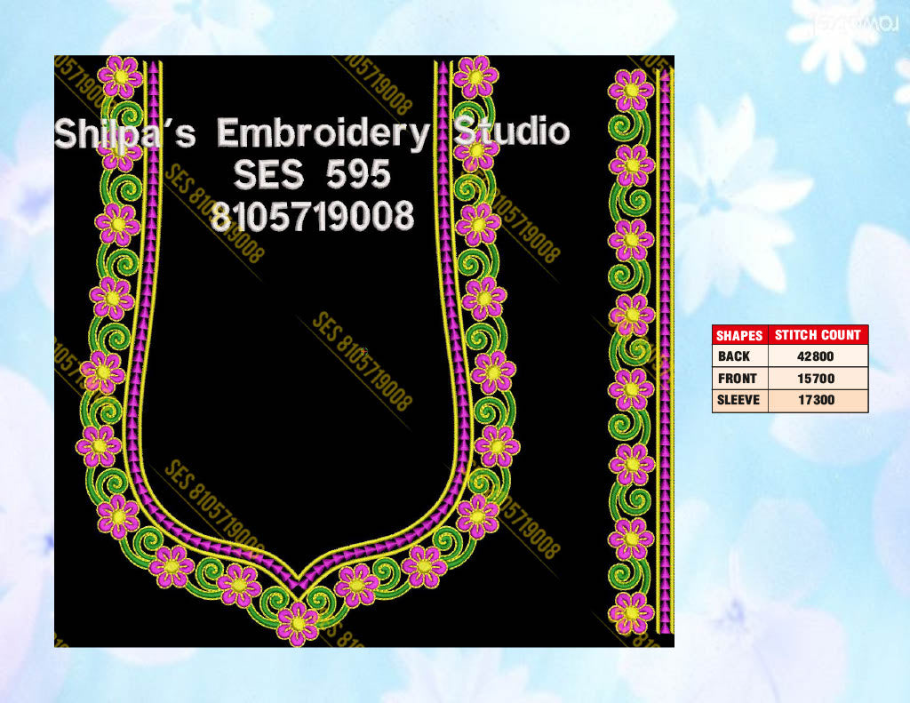 Embroidery Designs 501-600 Series