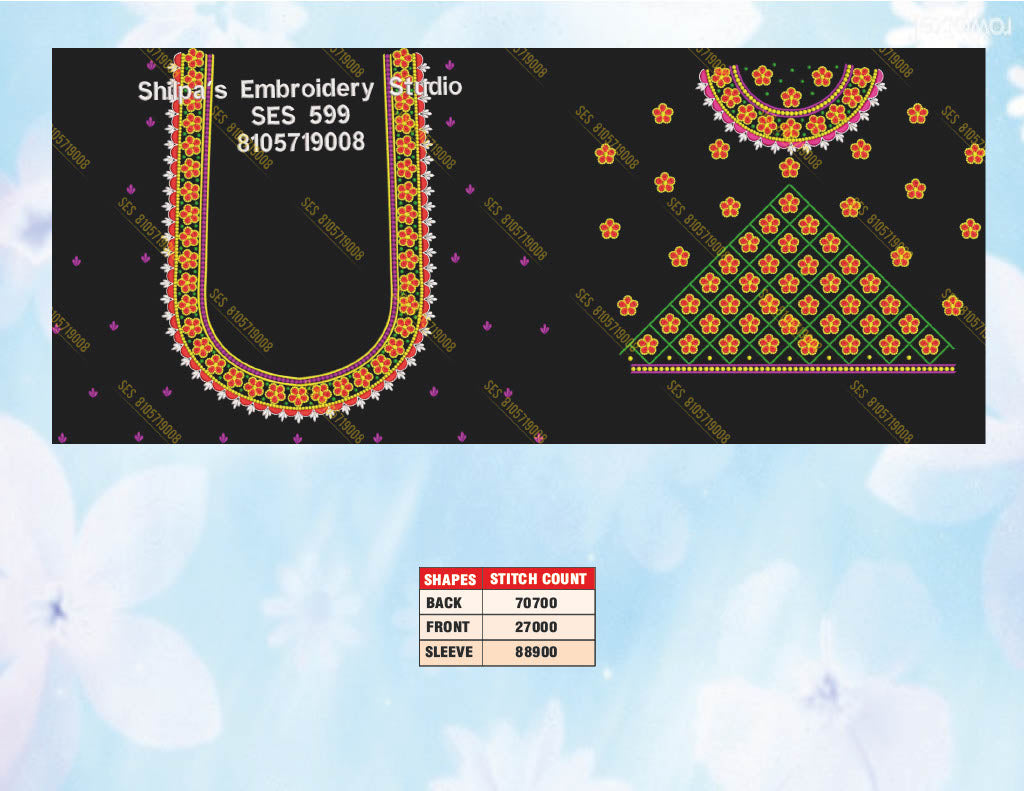 Embroidery Designs 501-600 Series