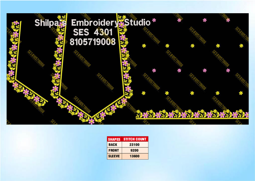 Embroidery Designs 4301-4400 Series