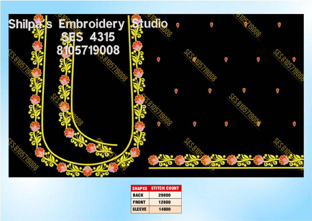 Embroidery Designs 4301-4400 Series