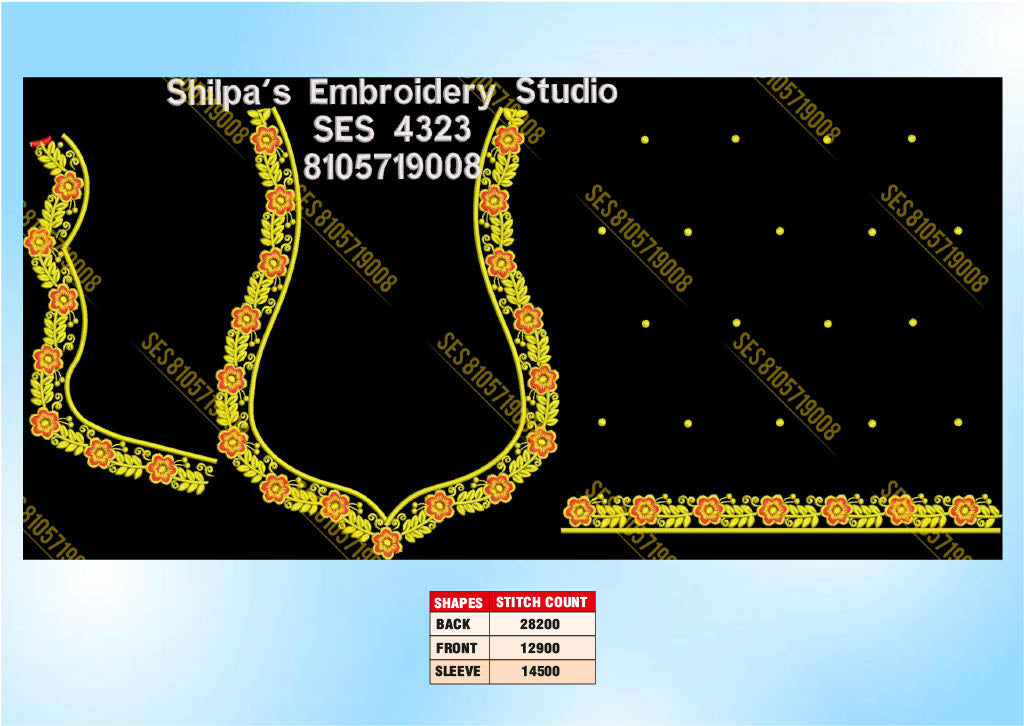 Embroidery Designs 4301-4400 Series