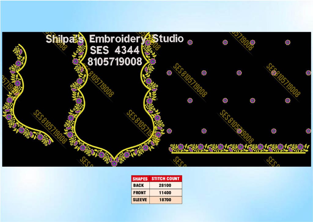 Embroidery Designs 4301-4400 Series