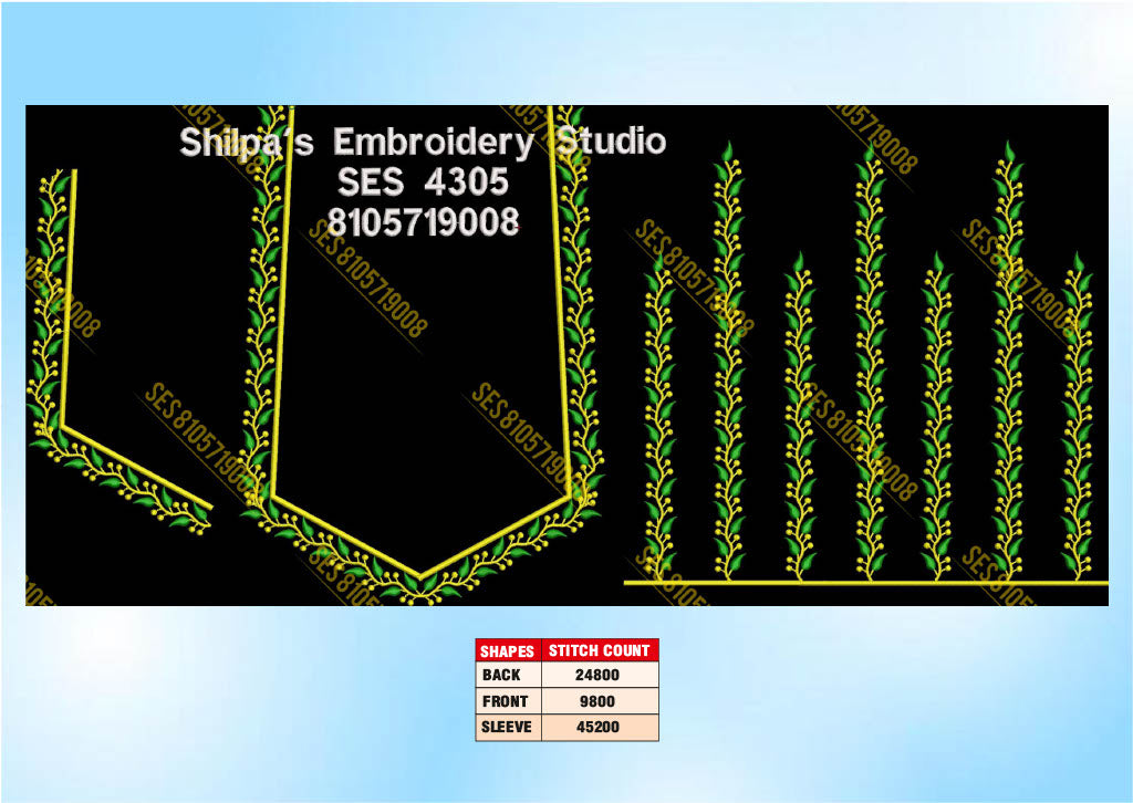 Embroidery Designs 4301-4400 Series