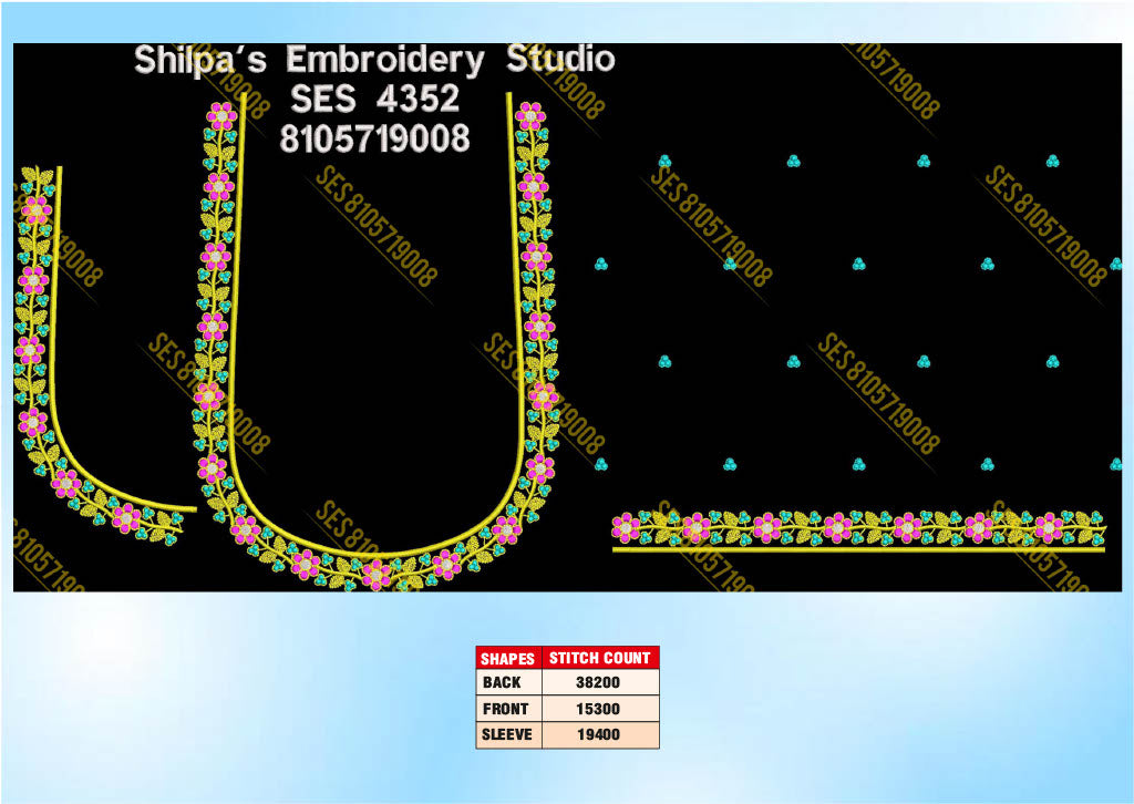 Embroidery Designs 4301-4400 Series