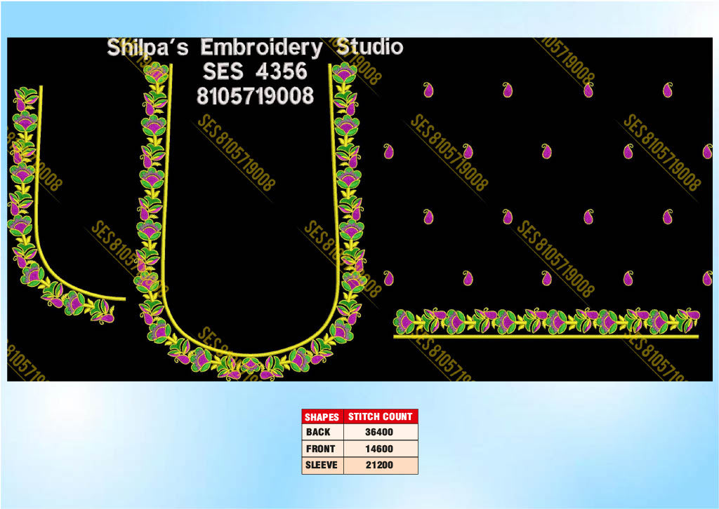 Embroidery Designs 4301-4400 Series