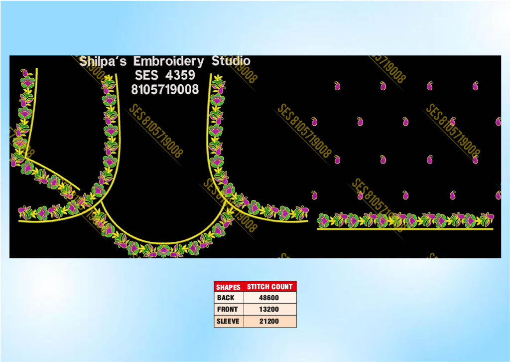 Embroidery Designs 4301-4400 Series
