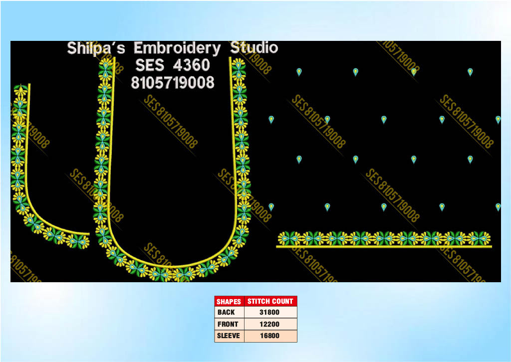 Embroidery Designs 4301-4400 Series