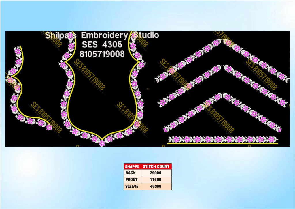 Embroidery Designs 4301-4400 Series