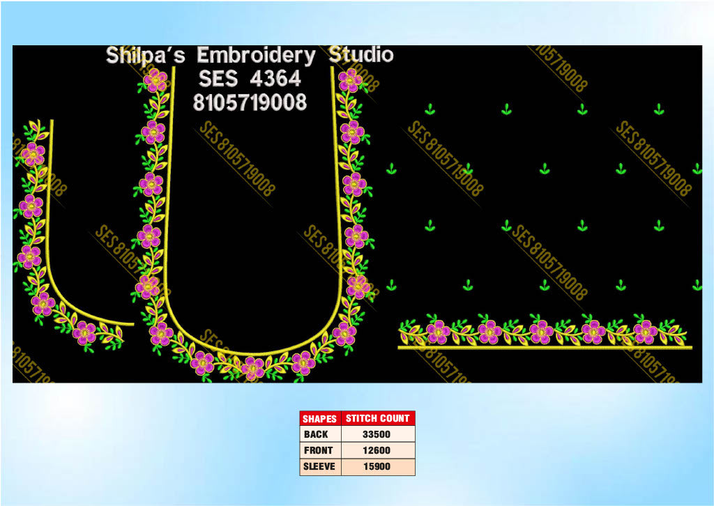 Embroidery Designs 4301-4400 Series