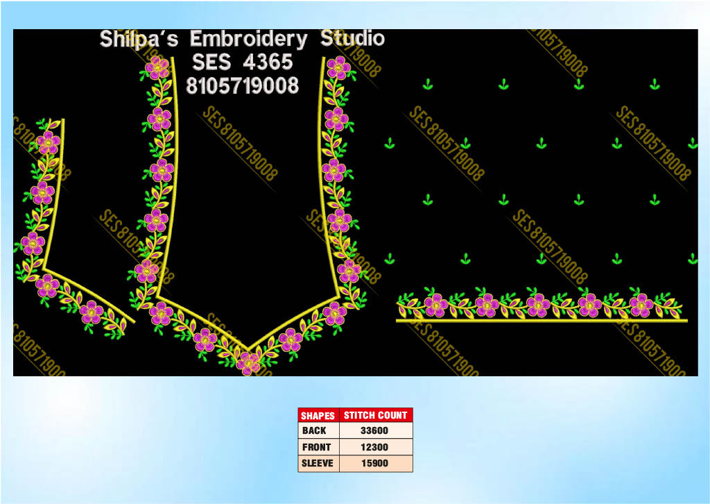Embroidery Designs 4301-4400 Series