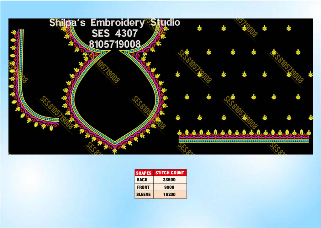 Embroidery Designs 4301-4400 Series