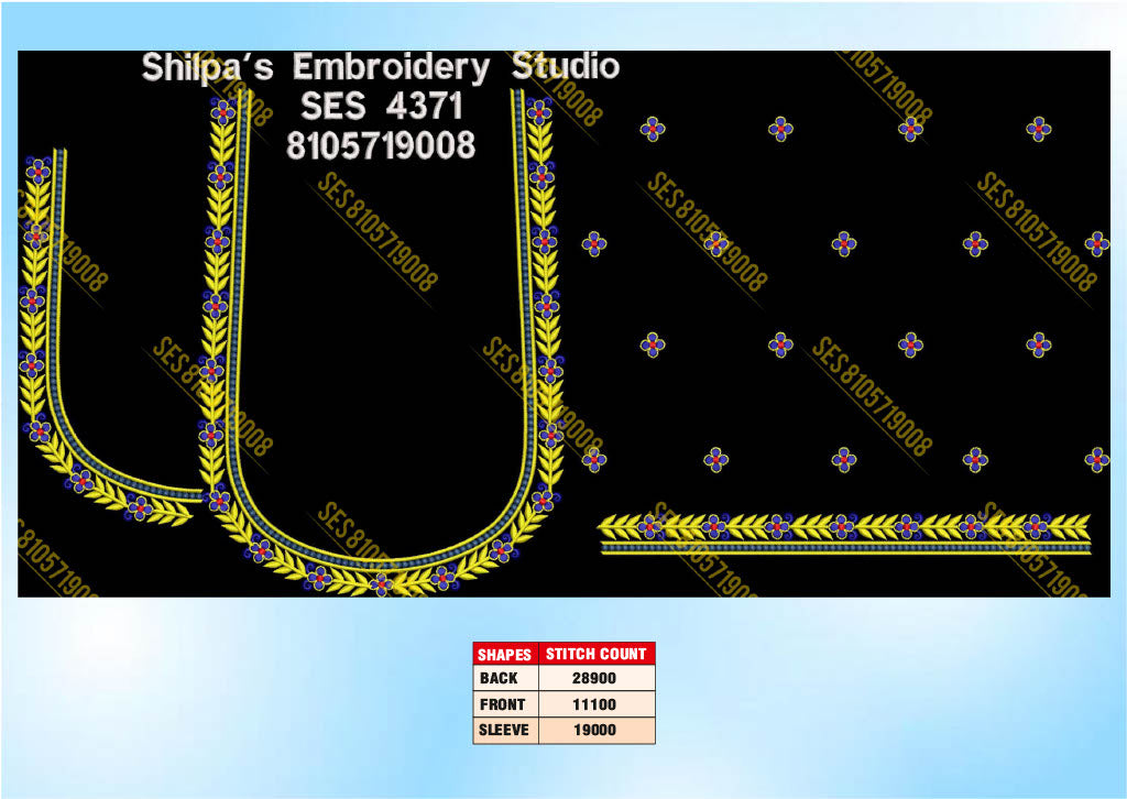 Embroidery Designs 4301-4400 Series