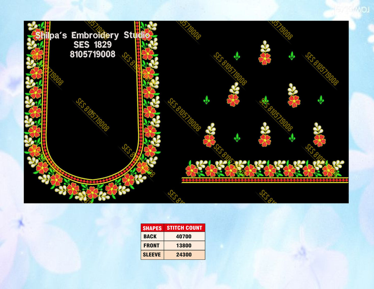 Embroidery Designs 1801-1900 Series