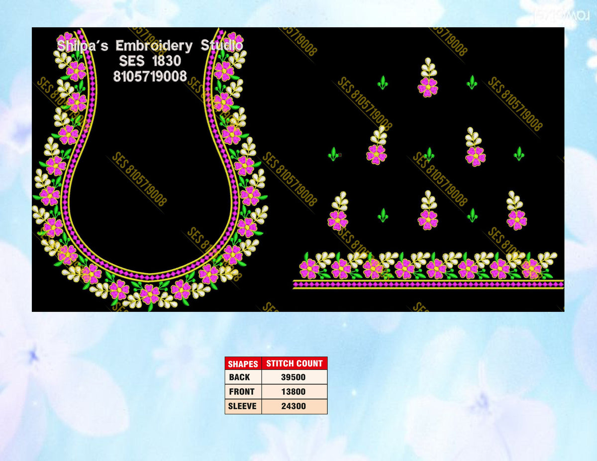 Embroidery Designs 1801-1900 Series