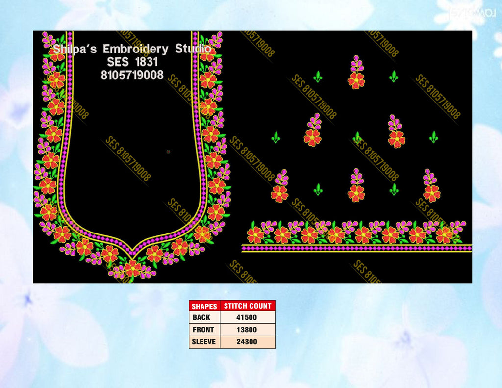 Embroidery Designs 1801-1900 Series