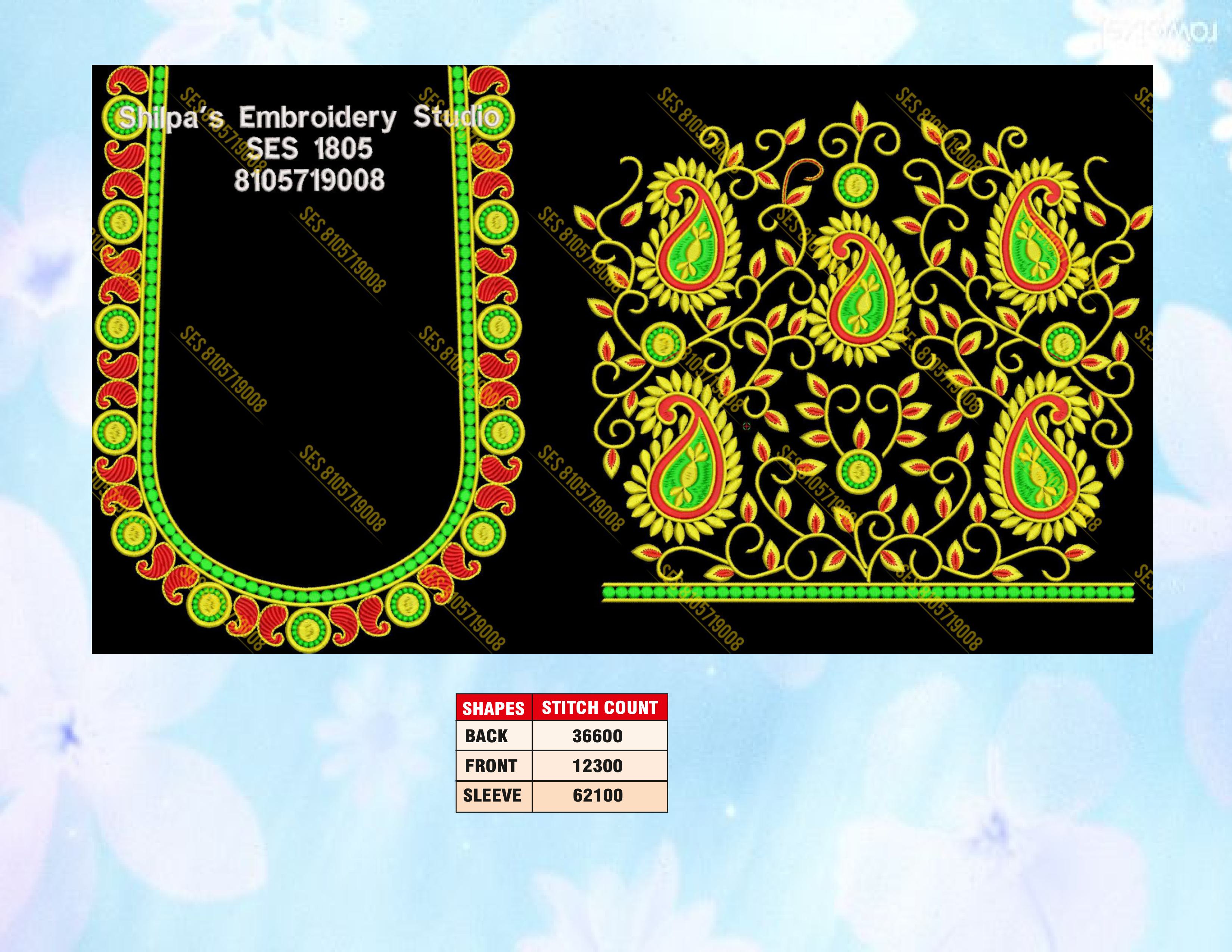 Embroidery Designs 1801-1900 Series